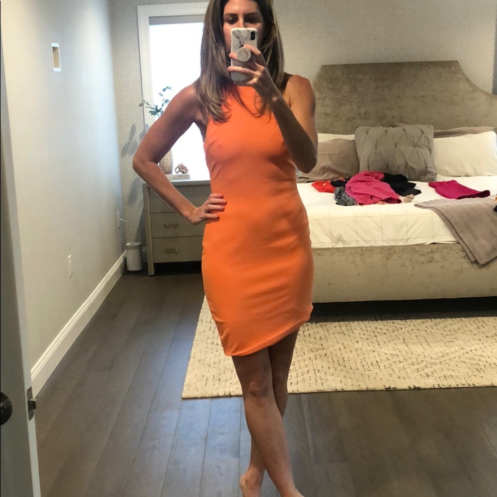 Elizabeth and James asymmetrical hem mini dress.
